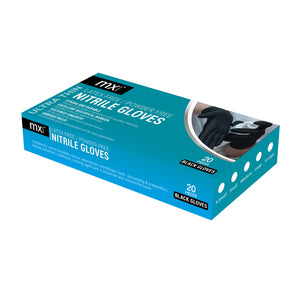 MX NITRILE POWDER FREE BLACK MEDIUM EXAMINATION GLOVES