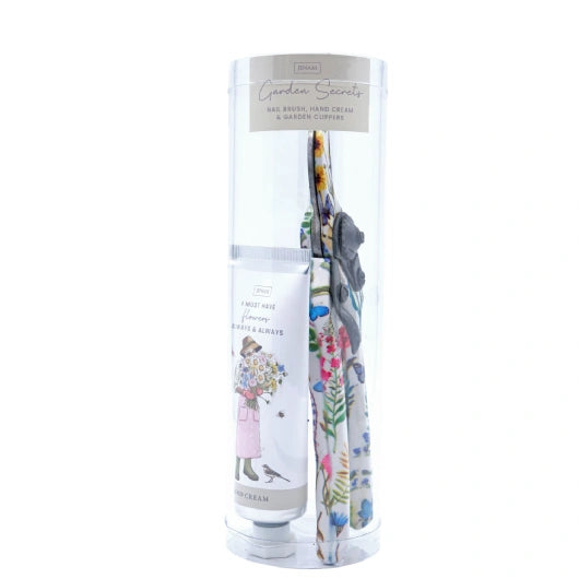 JENAM LIFE IN THE GARDEN - GARDEN SECRETS -60ML HAND CREAM, NAIL BRUSH & GARDEN CLIPPERS