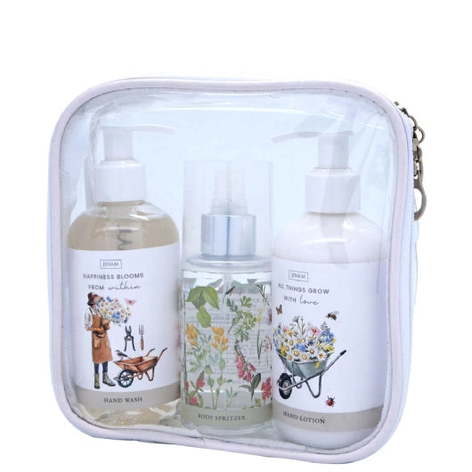 JENAM LIFE IN THE GARDEN - PRETTY GARDEN -250ML HAND WASH, 250ML HAND LOTION & 120ML BODY SPRITZER