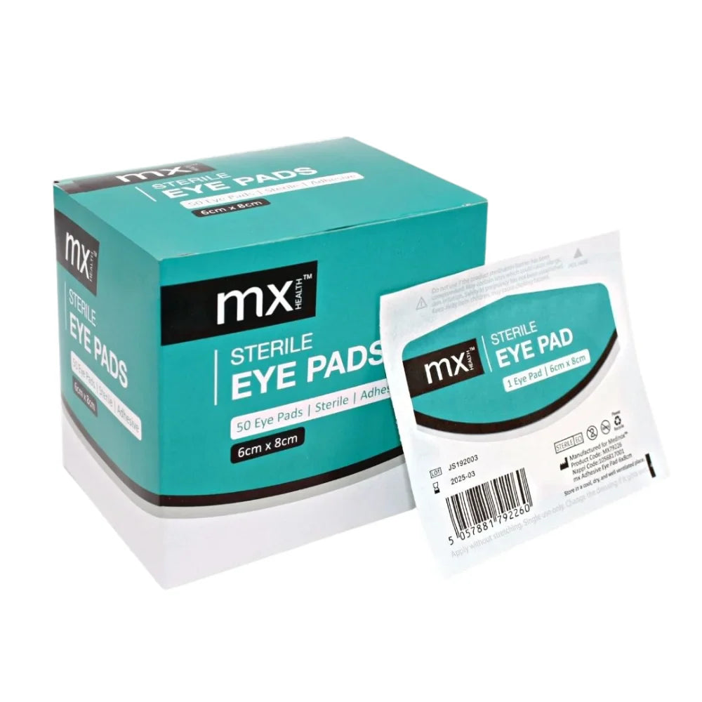 STERILE ADHESIVE EYE PAD 6CM X 8CM SINGLE