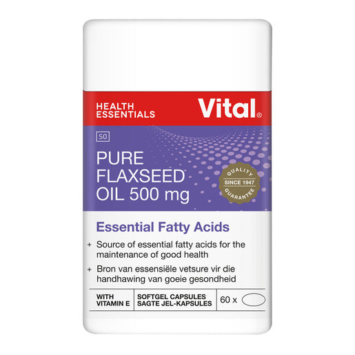 VITAL PURE FLAXSEED OIL CAPSULES 60