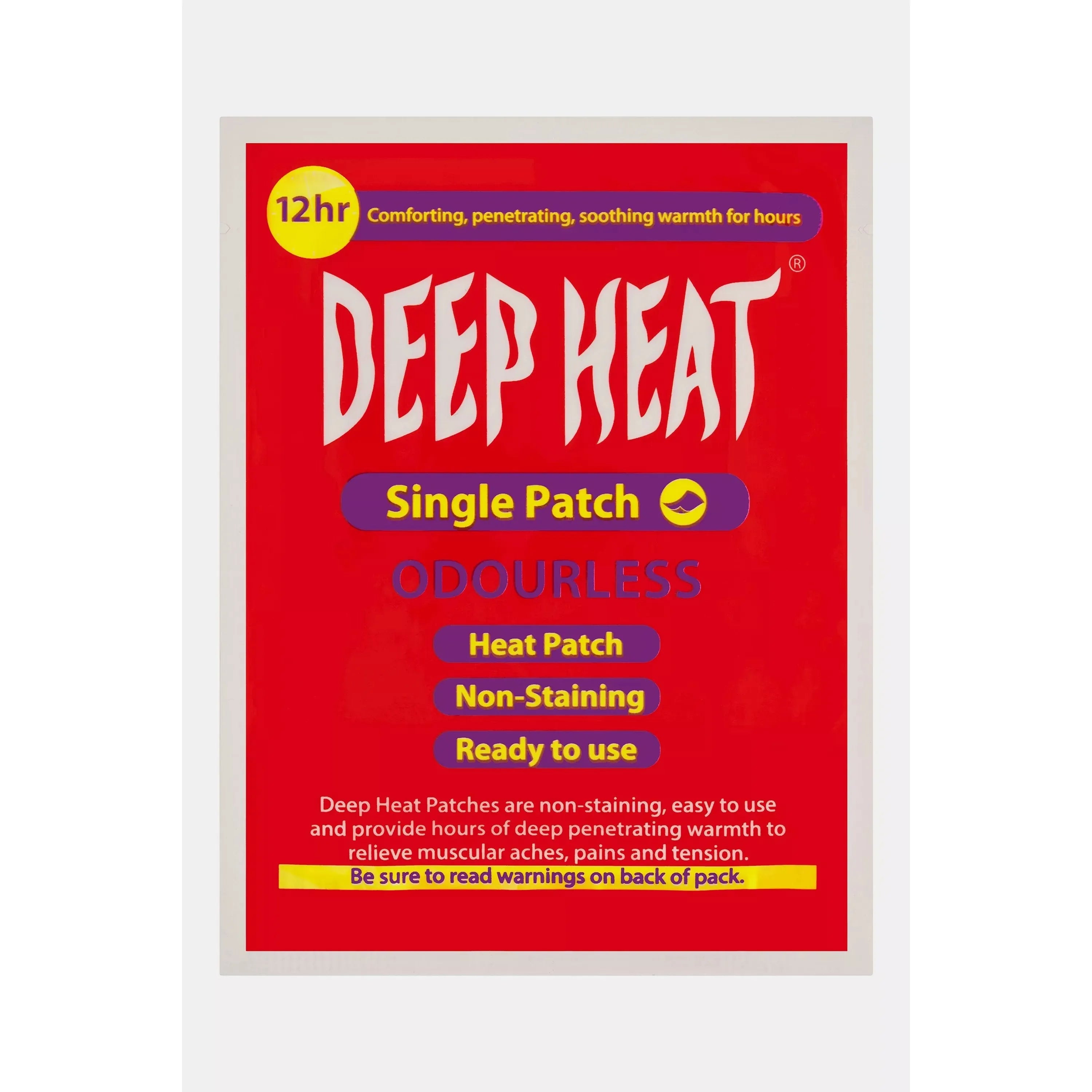 DEEP HEAT ODOURLESS PAIN SINGLE PATCH