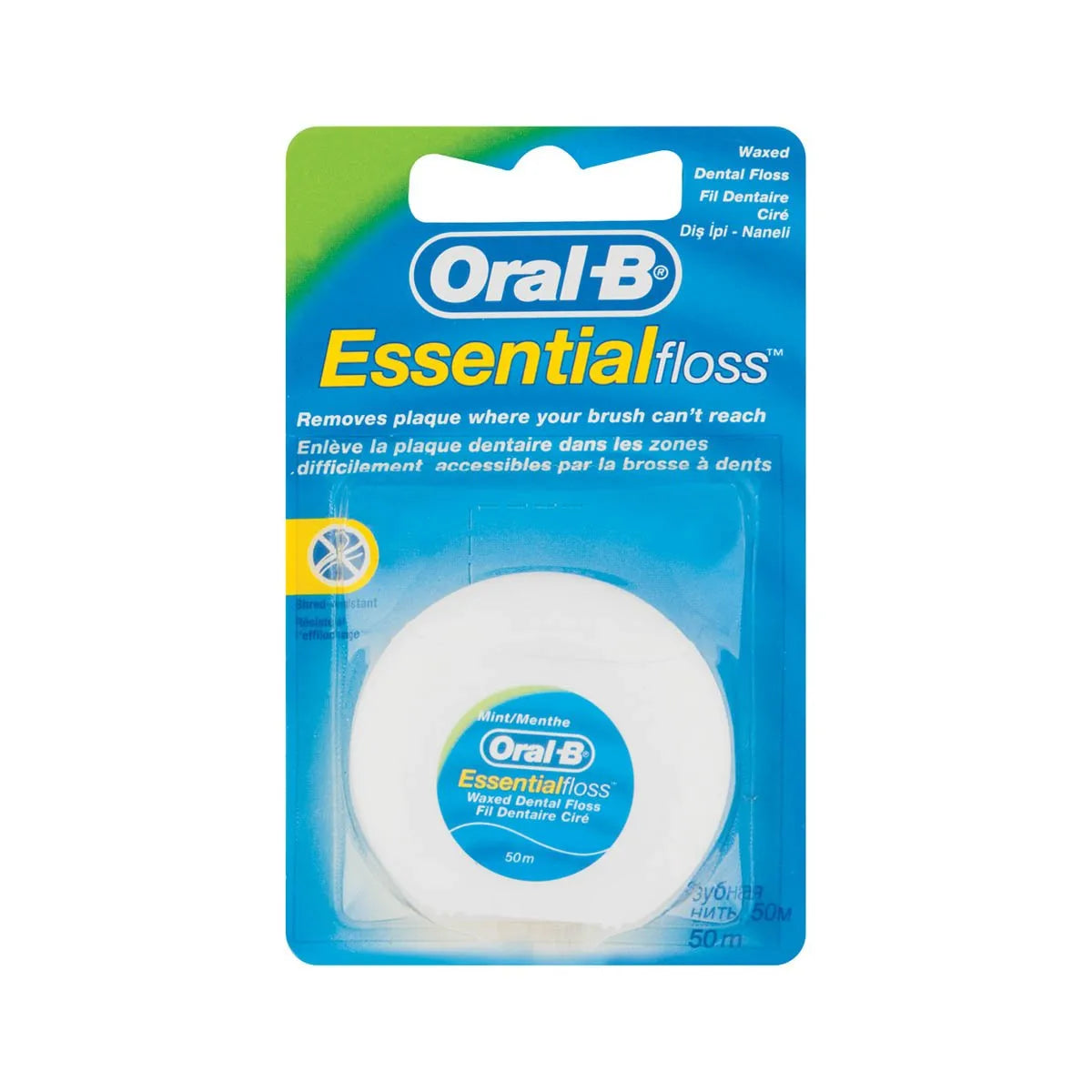 ORAL B ESSENTIAL UNWAXED DENTAL FLOSS 50M