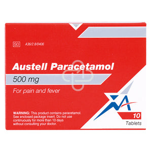 AUSTELL-PARACETAMOL 500MG TABLETS 10
