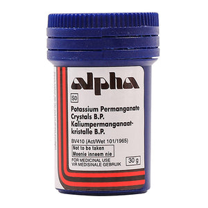 ALPHA PHARM POTASSIUM PERMANGANATE 30G