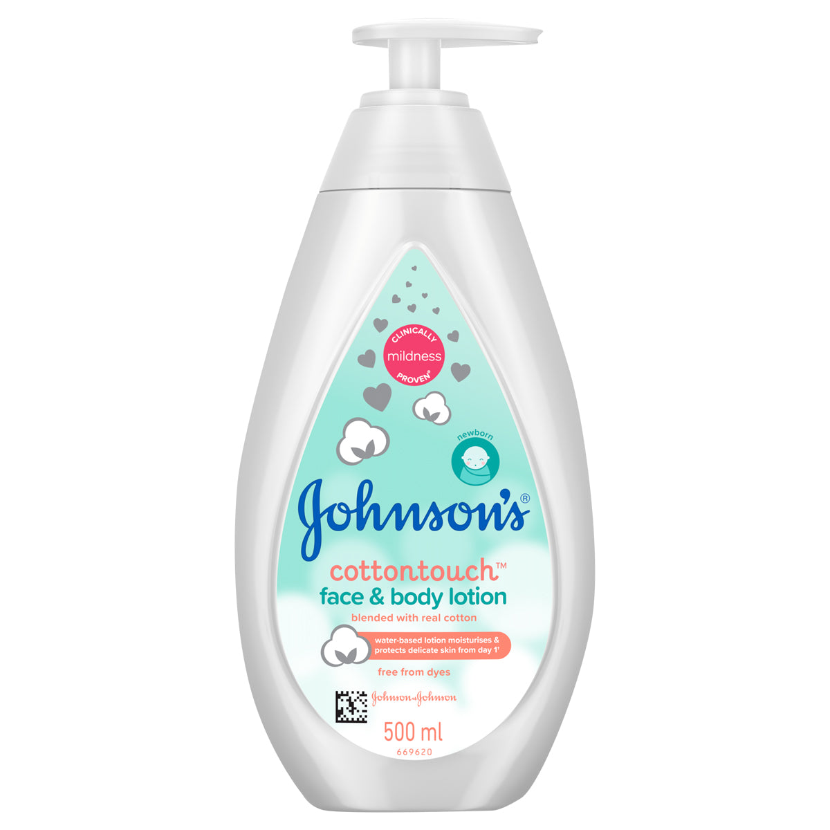 JOHNSON & JOHNSON COTTON TOUCH BABY MOISTURISING LOTION 500ML