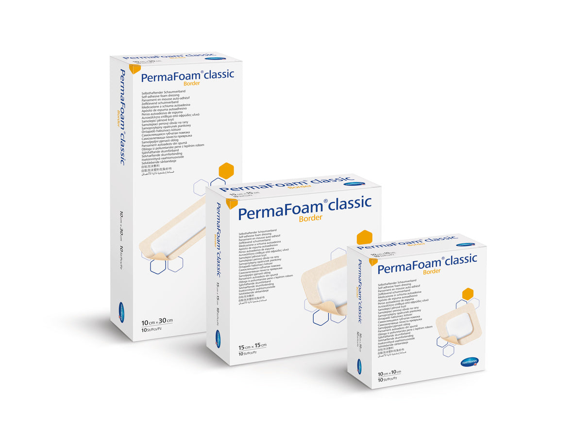PERMAFOAM CLASSIC FOAM DRESSING 10CM X 10CM