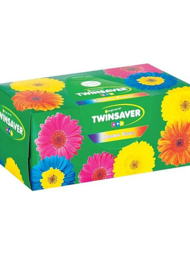TWINSAVER RAINBOW FACIAL TISSUES 180