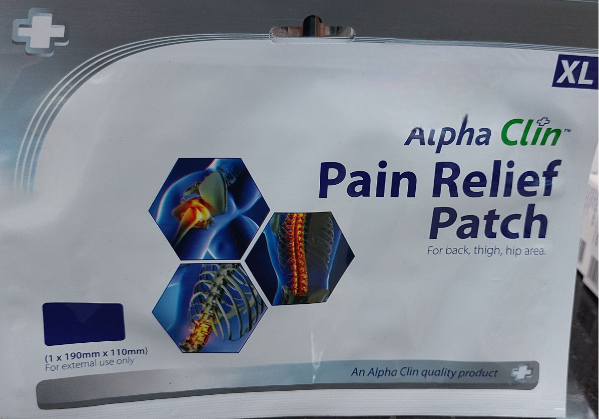 ALPHA CLIN PAIN RELIEF PATCH XLARGE 1