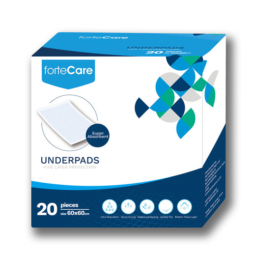 FORTECARE UNDERPAD 5 LAYERS 60CM X 90CM 20