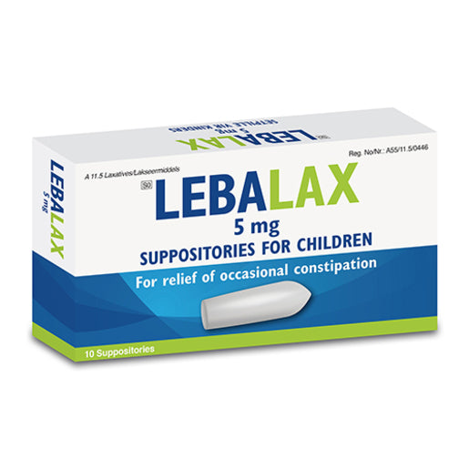 LEBALAX 5MG SUPPOSITORIES 10