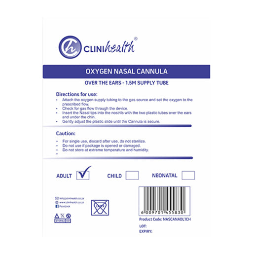 CLINIHEALTH NASAL CANNULA ADULT