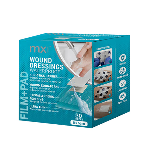 MX WOUND FILM/PAD DRESSING 6CM X 6CM SINGLE