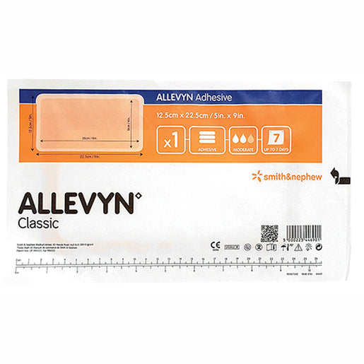 ALLEVYN ADHESIVE DRESSING 125MM X 225MM