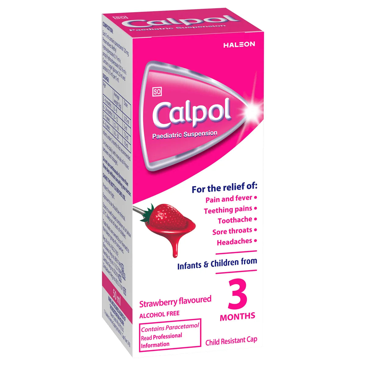 CALPOL PAEDIATRIC 120MG/5ML SYRUP 50ML