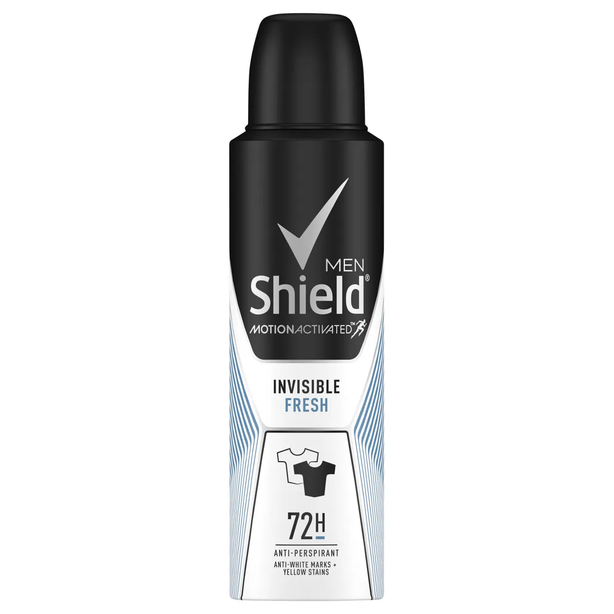 SHIELD MEN BODY SPRAY BLACK AND WHITE INVISIBLE 150ML