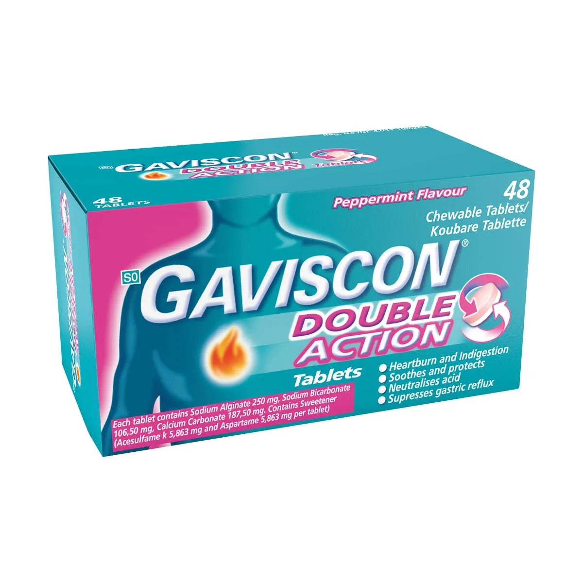 GAVISCON DOUBLE ACTION TABLETS 48