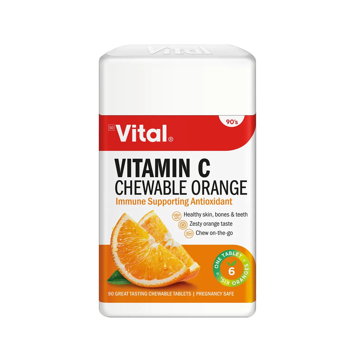 VITAL VITAMIN C CHEWABLE ORANGE CHEW TABLETS 90