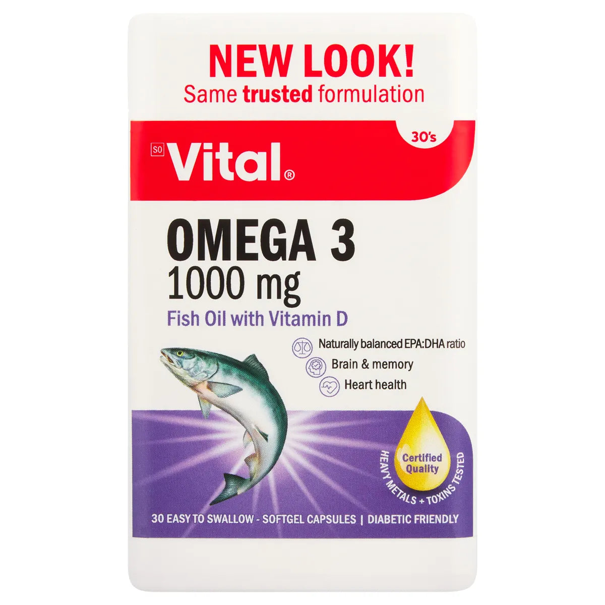 VITAL OMEGA 3 CAPSULES 30