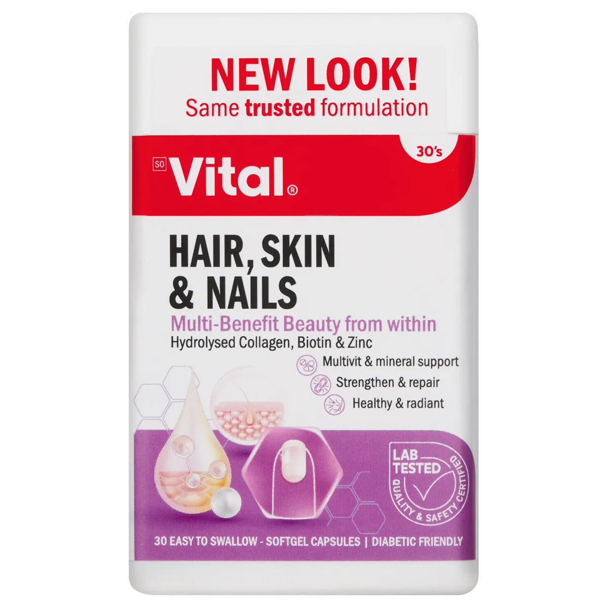 VITAL HAIR SKIN & NAILS CAPSULES 30