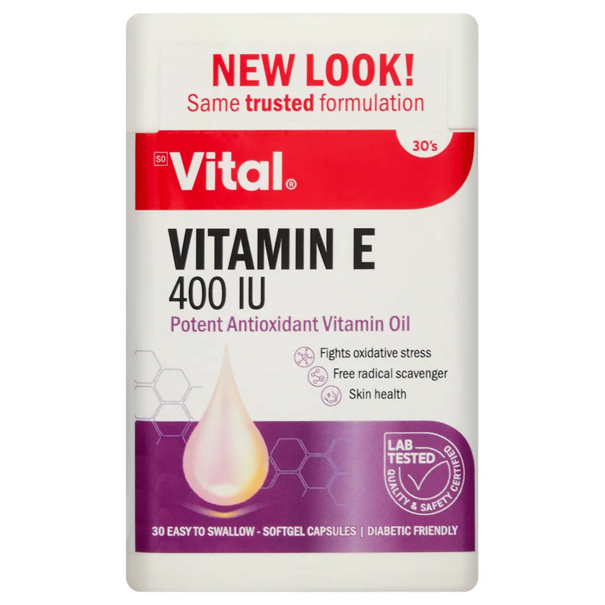 VITAL VITAMIN E 400IU CAPSULES 30