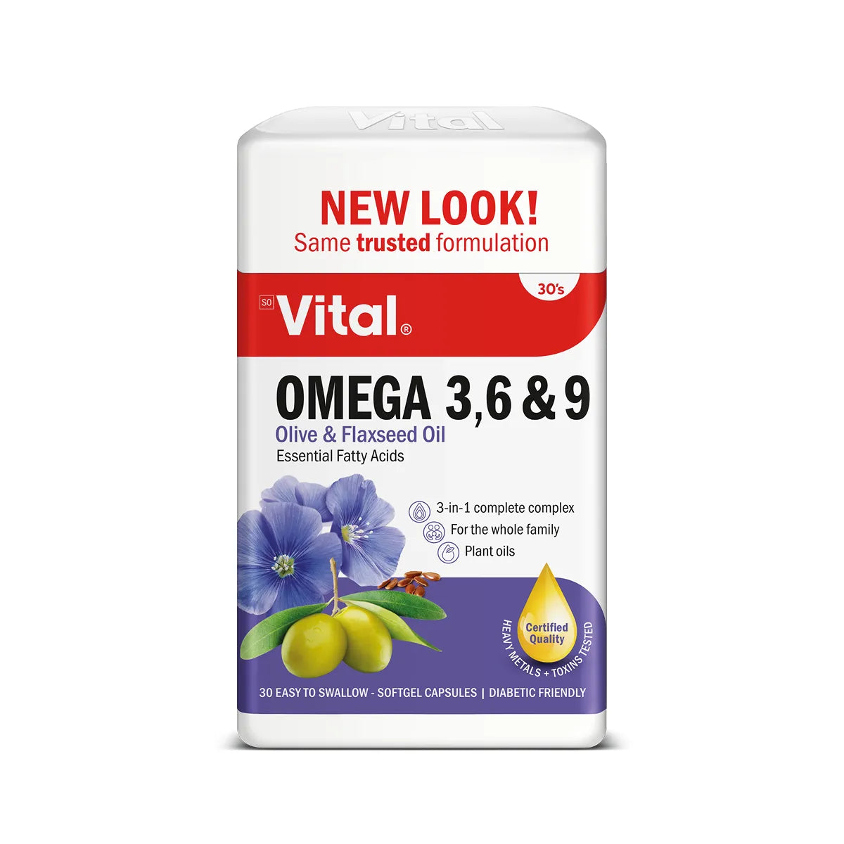 VITAL OMEGA 3, 6 & 9 CAPSULES 30
