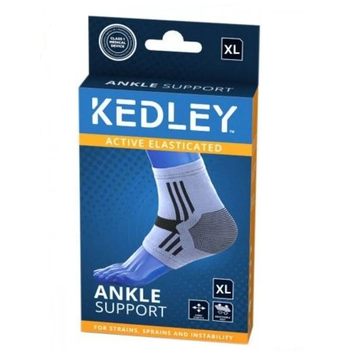 KEDLEY ELASTICATED ANKLE SUPPORT ASSORTED SIZES