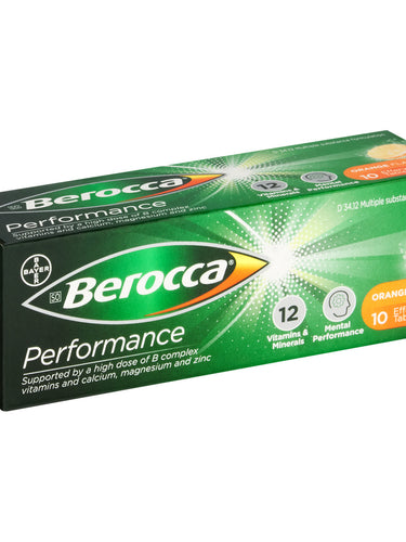 BEROCCA ORANGE EFFERVESCENT 10