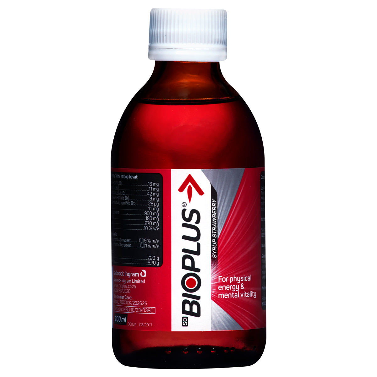 BIOPLUS SYRUP STRAWBERRY 200ML