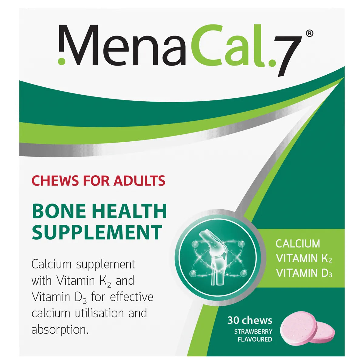 MENACAL.7 STRAWBERRY CHEW TABLETS 30