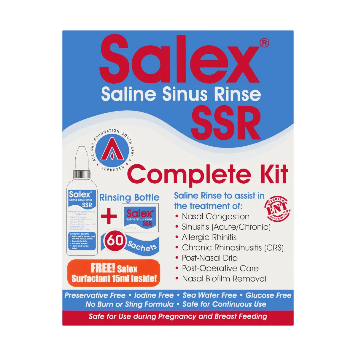 SALEX SSR SALINE SINUS RINSE COMPLETE KIT