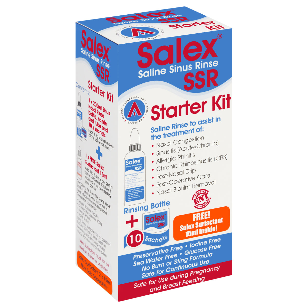SALEX SSR SALINE SINUS RINSE STARTER KIT