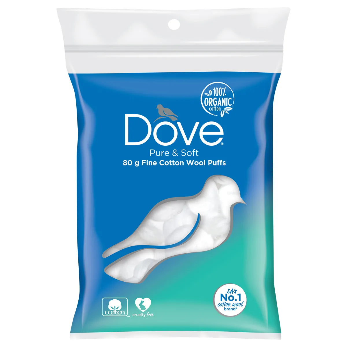 DOVE COTTON WOOL PUFFS 80G