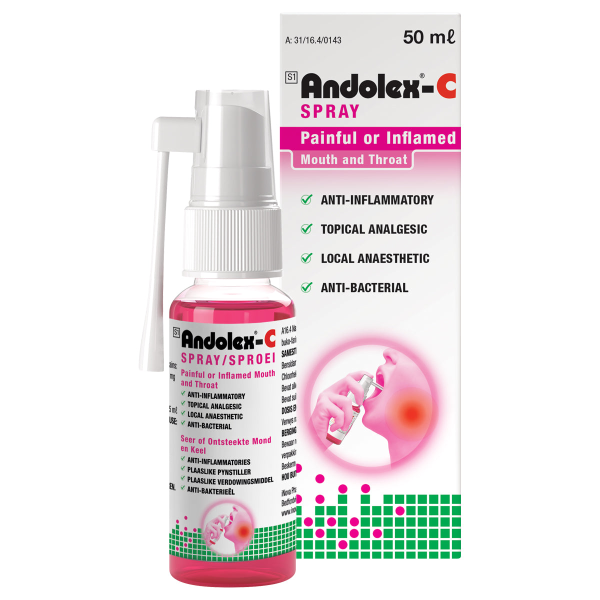ANDOLEX-C 22.5MG/18MG ORAL SPRAY 50ML