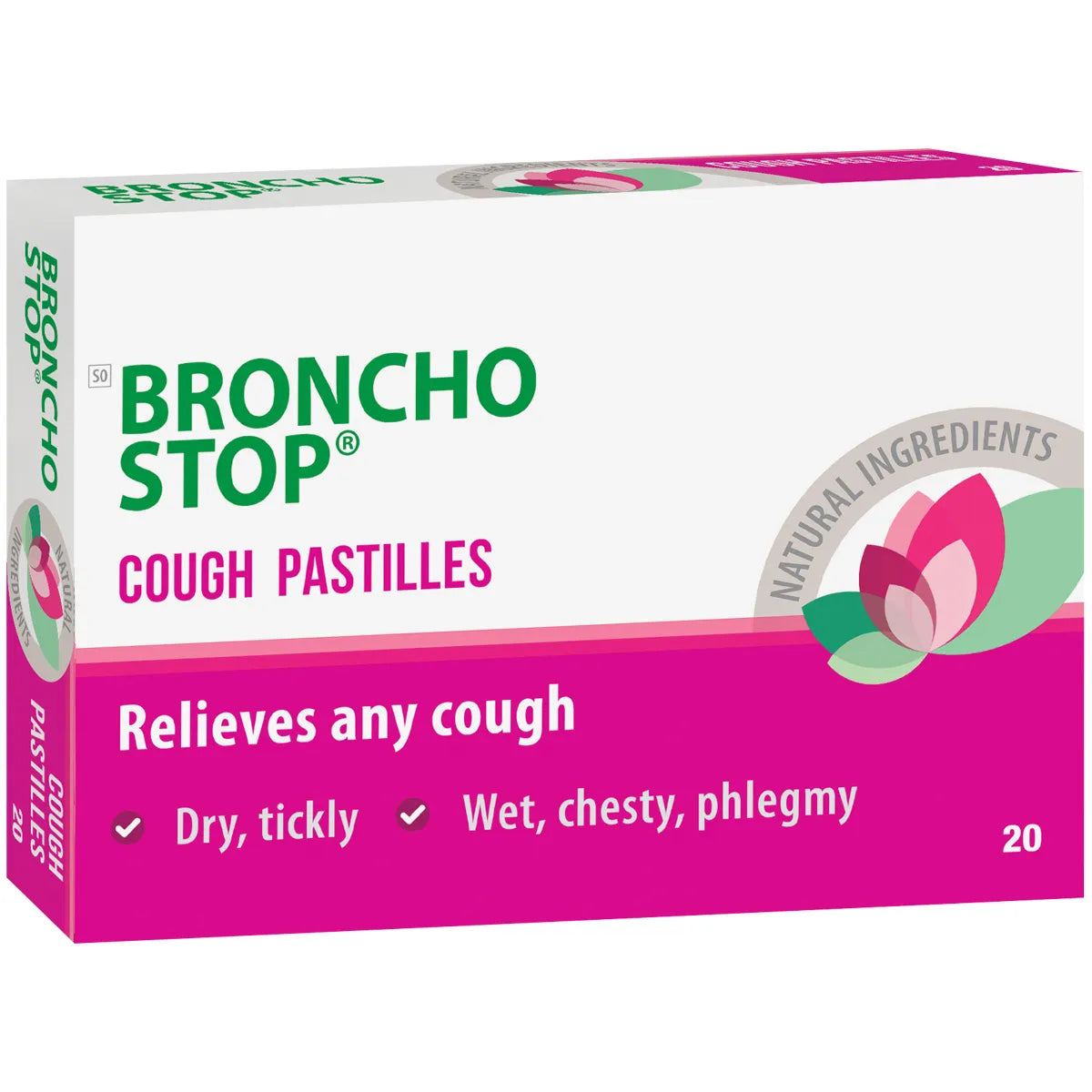 PHOLTEX BRONCHOSTOP COUGH PASTILLES LOZENGES 20