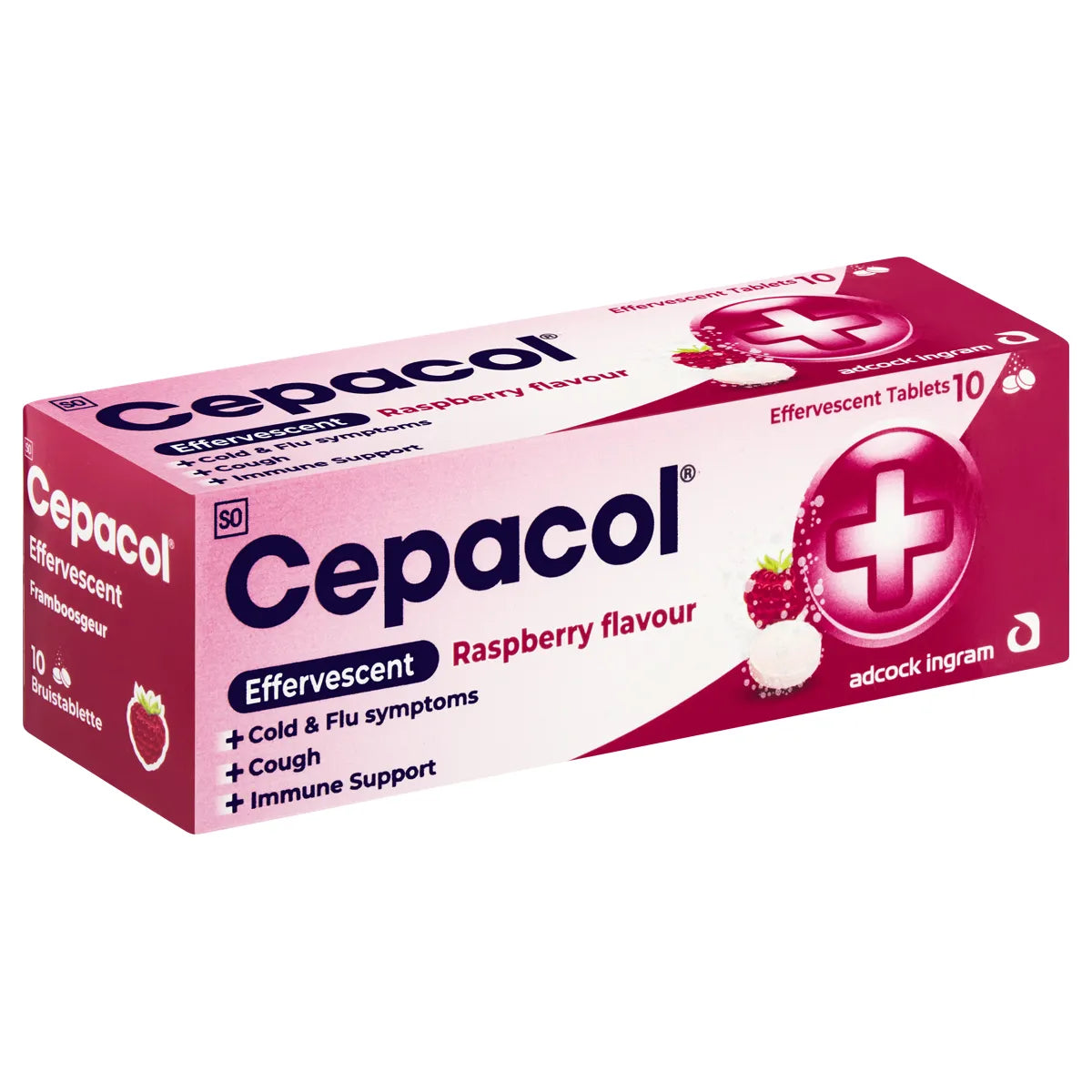 CEPACOL RASPBERRY EFFERVESCENT 10