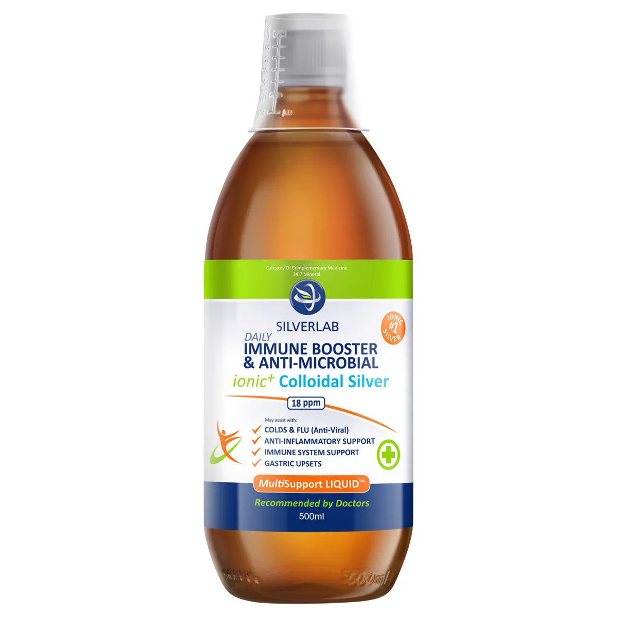 SILVERLAB COLLOIDAL SILVER LIQUID 500ML