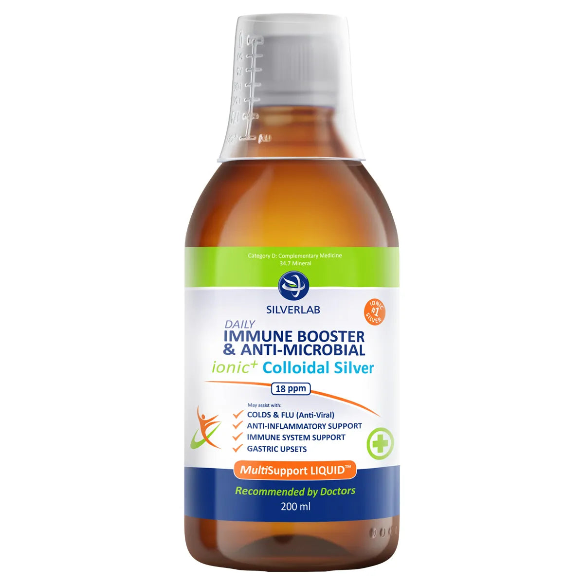 SILVERLAB IONIC COLLOIDAL SILVER LIQUID 200ML