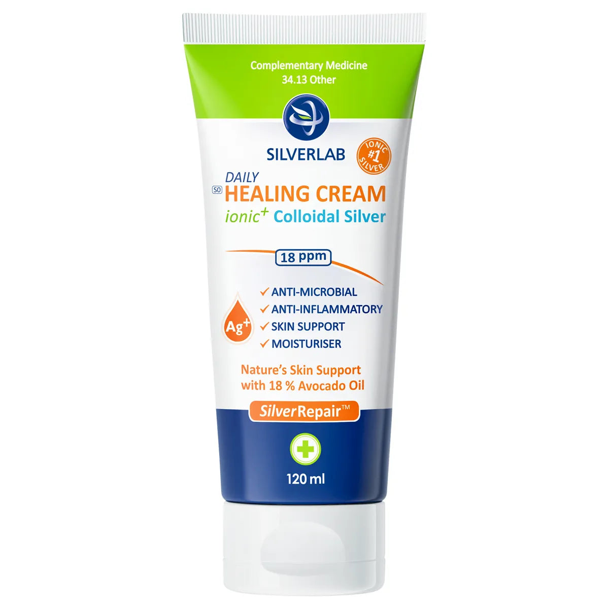 SILVERLAB COLLOIDAL SILVERLAB CREAM TUBE 120ML