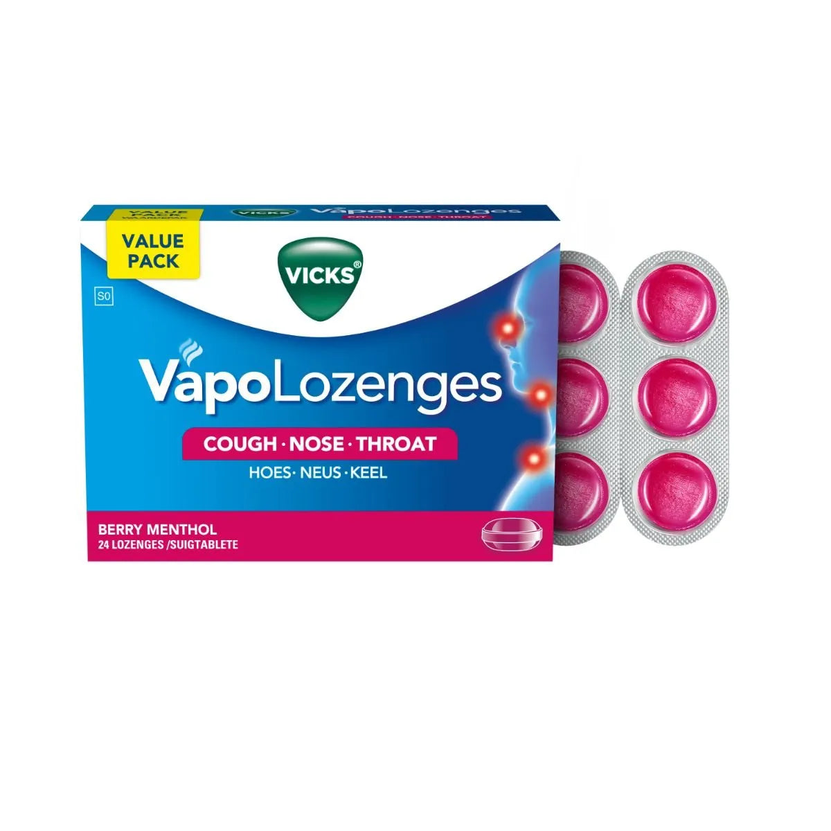 VICKS BERRY VAPOLOZENGES 24