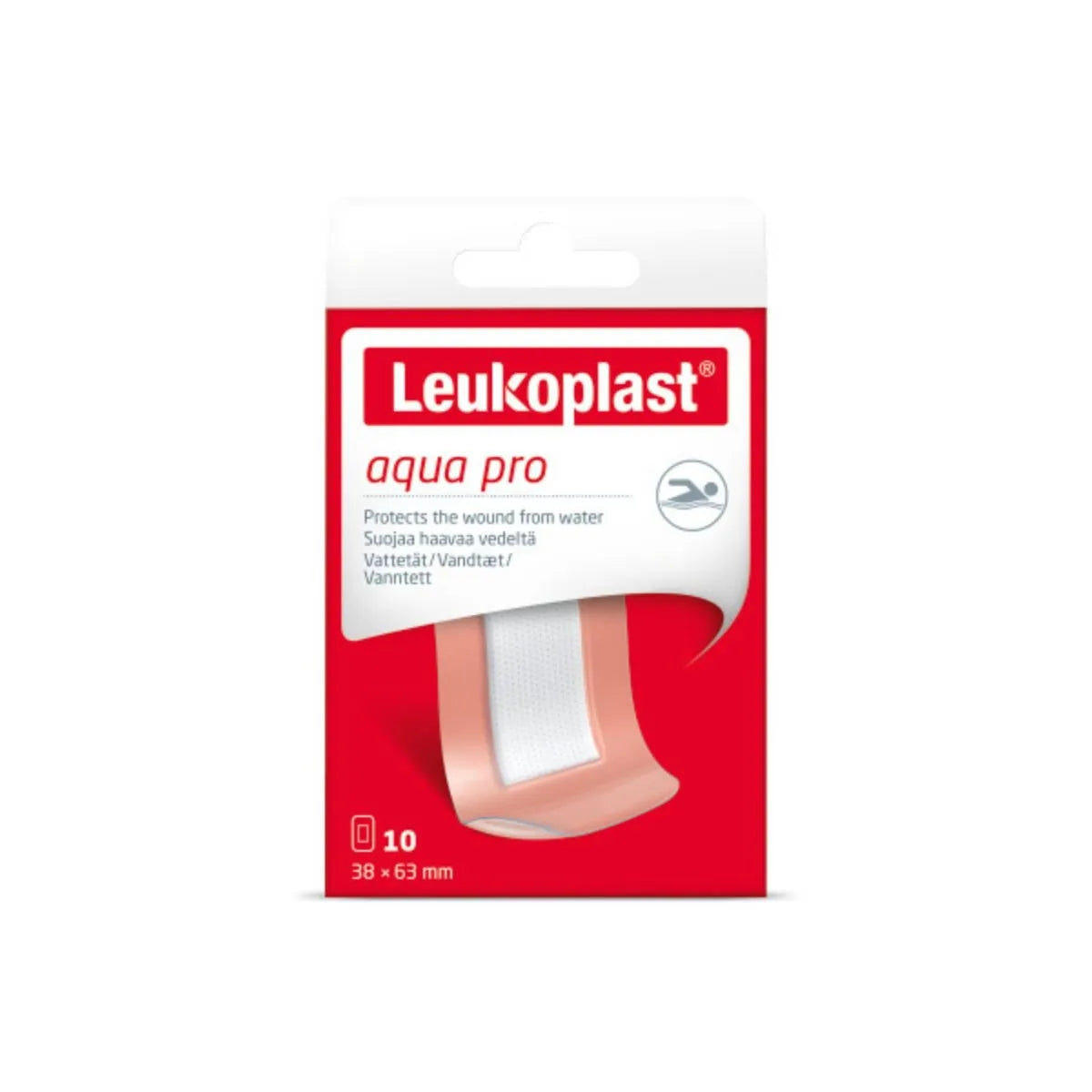 LEUKOPLAST AQUA PRO TRANSPARENT DRESSING 38MM X 63MM