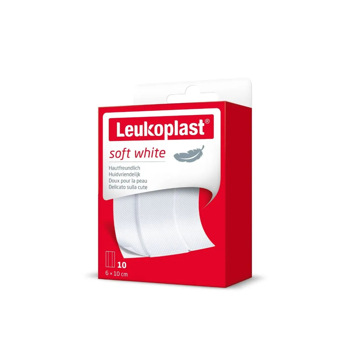 LEUKOPLAST SOFT WHITE 6X10CM 10