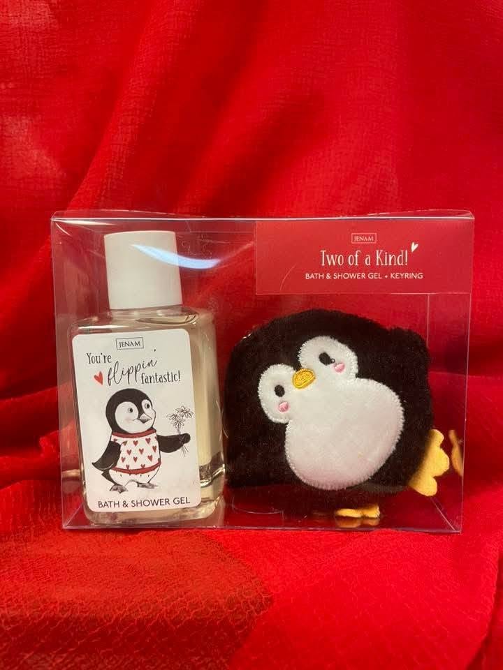 JENAM PENGUIN TWO OF A KIND SHOWER GEL/KEYRING