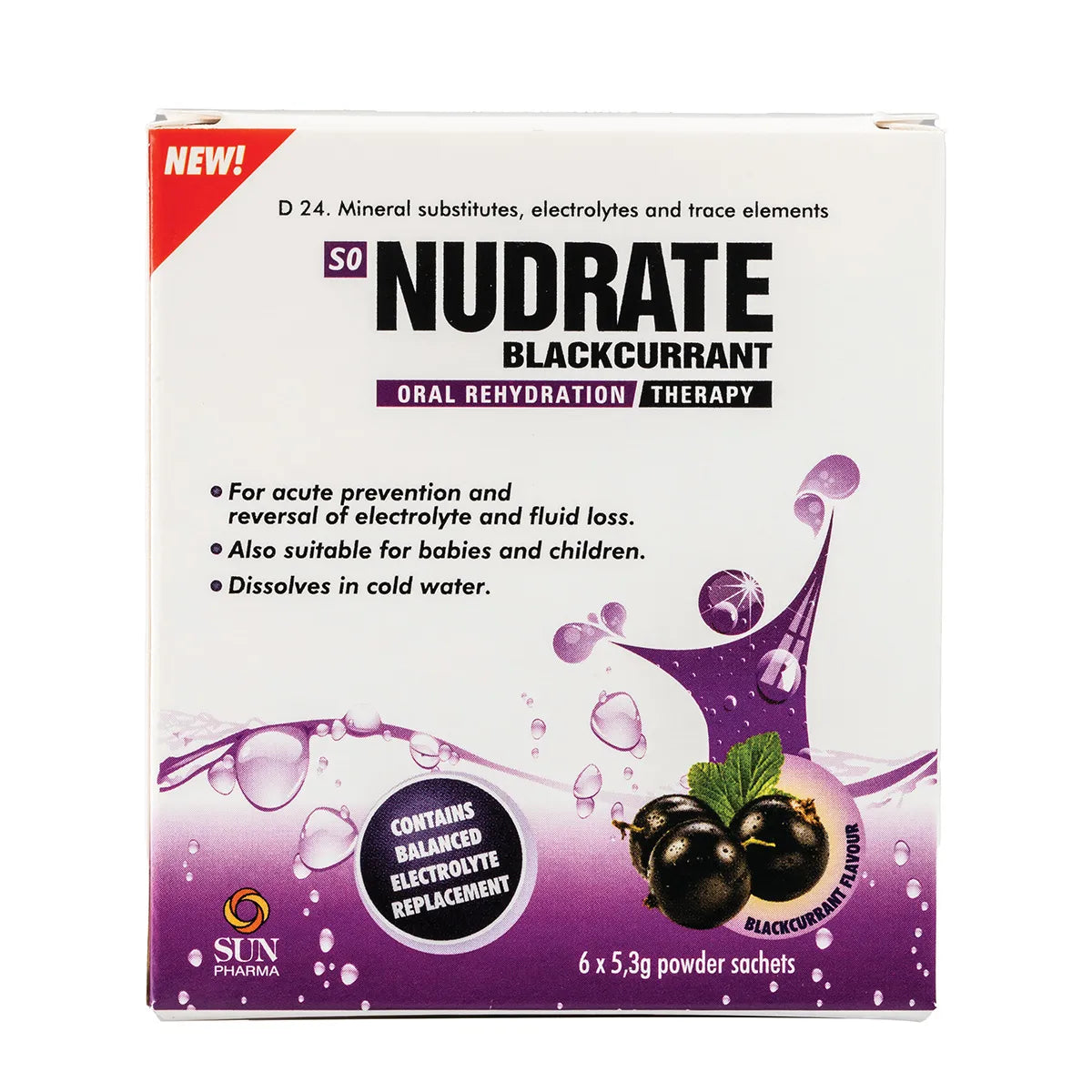NUDRATE BLACKCURRANT 5.3G 6 SACHETS