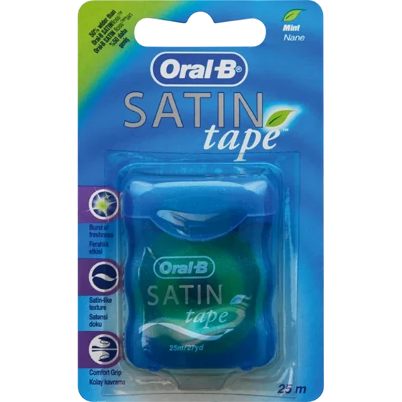 ORAL B MINT SATIN TAPE DENTAL FLOSS 25M
