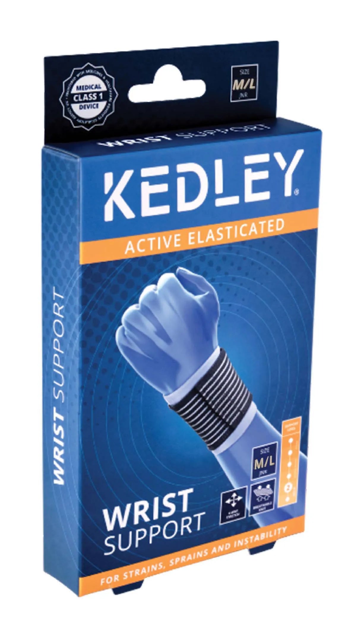 KEDLEY ELASTIC WRIST SUPPORT ASSORTED SIZES