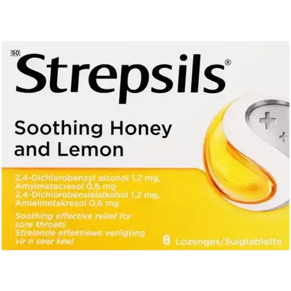 STREPSILS SOOTHING HONEY+LEMON LOZENGES 8