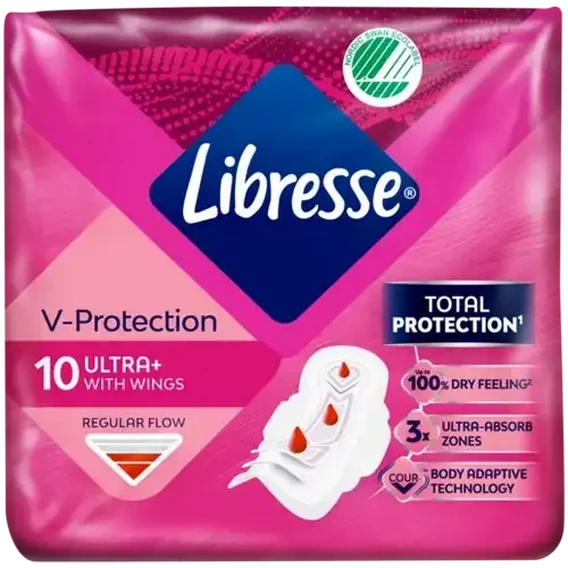 LIBRESSE ULTRA WITH WINGS NORMAL PADS 10