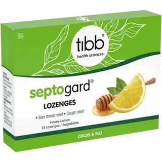 TIBB SEPTOGARD HONEY & LEMON THROAT LOZENGES 24