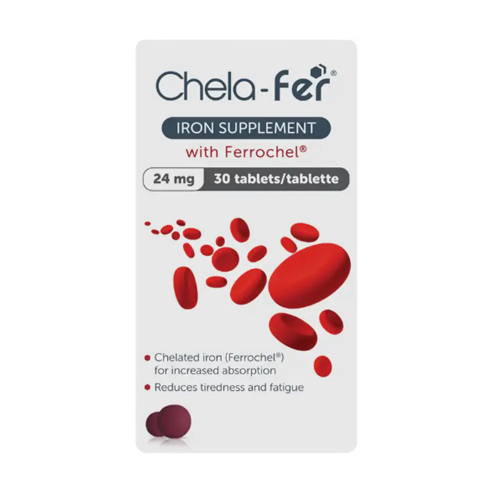 CHELA-FER 24MG/0.25MG TABLETS 30
